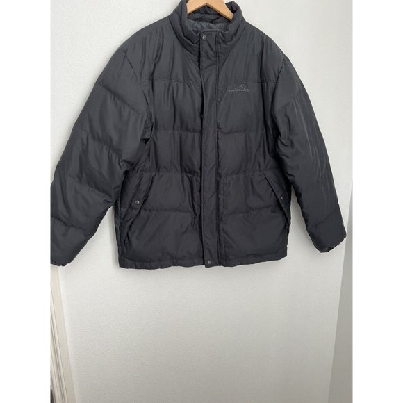 Eddie Bauer EB550 Premium Goose Down Mens X-Large XL Puffer Coat Putty Gray